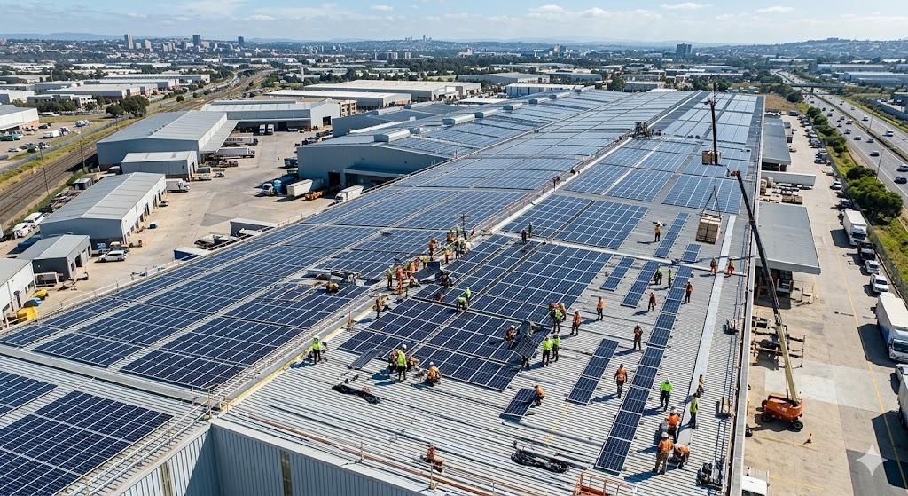 State-of-the-art corporate solar integration building